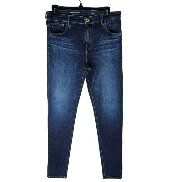 AG Adriano Goldschmied The Farrah Skinny High-Rise Jeans Size 32R 32x29 Dark - Picture 1 of 9